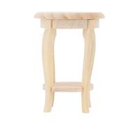 OVAQUIXI Tabouret de Maison de Poupée 1:12 en Bois Non Peint, Chaise Portable Compacte pour dans Une Maison de Poupée, Bouleau