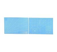 OVAQUIXI Tapis de DéCoupe Auto-cicatrisant A3 PVC, Ciseaux, Artisanat, Couture, Lignes de Grille, Antidérapant Double Face pour Tissu, Cuir, Coupe de Papier (BLUE)