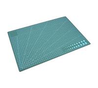 OVAQUIXI Tapis de DéCoupe Auto-cicatrisant A3 PVC, Ciseaux, Artisanat, Couture, Lignes de Grille, Antidérapant Double Face pour Tissu, Cuir, Coupe de Papier (GREEN)