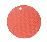 OVAQUIXI Tapis Rond en Silicone Résistant à la Chaleur, 17cm, Antidérapant, Conception de Grille pour la Protection des Comptoirs de Cuisine et des Tables