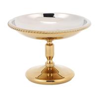 OVAQUIXI Tasse à Dessert en Acier Inoxydable doré, Tasse à Crème Glacée à Bord de Points, Plat de Service en Métal Anti-basculement pour Pudding, Yaourt, Collation, Fête