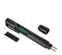 OVAQUIXI Testeur de Liquide de Frein, Stylo de Test de Liquide de Frein Portable, 5 Indicateurs LED pour les Propriétaires de Véhicules DOT3 DOT4 (BLACK)