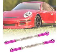 OVAQUIXI Tiges de Poussée Réglables, Biellette de Tendeur, Pièces de Mise à Niveau en Alliage D'aluminium pour Buggy Truggy 1/10, 1/8 RC (Purple)