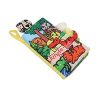 OVAQUIXI Toys de Livre Premium-Kleinkind -Fabric Book avec Un Sujet de Bande, Project Baby Books for Babies Children, Divertissant Enseignement pour Le Développement du Cerveau (Animaux de la Jungle)