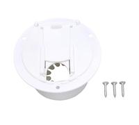 OVAQUIXI Trappe de Câble d'alimentation pour Camping-Car, Couverture Ronde Blanche de Trappe de Câble électrique pour Camping-Car
