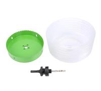 OVAQUIXI Trou de Lumière encastré, Scie Cloche Bimétal 152mm/6 Pouces avec Bol à Poussière et Fraise en Acier HSS pour Bois, contreplaqué, Plastique, Plaque de Plâtre, Vert