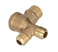 OVAQUIXI Valve de Compresseur d'air en Laiton, Composant de Remplacement de Clapet Anti-retour à 4 Voies pour Accessoires de Compresseur d'air, Installation Rapide en Laiton Jaune pour Connexion