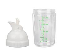 OVAQUIXI Verbe à Salade avec un Couvercle de 200 Ml de Bouteille de Fugging D'agitateur BPA pour Vinaigre, 1 Main, Cuisine, Lave-vaisselle en Toute sécurité (WHITE)