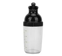 OVAQUIXI Verbe à Salade avec un Couvercle de 200 Ml de Bouteille de Fugging D'agitateur BPA pour Vinaigre, 1 Main, Cuisine, Lave-vaisselle en Toute sécurité (BLACK)
