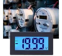 OVAQUIXI Voltmètre Numérique DC, Voltmètre LCD Précis avec Rétro-éclairage Bleu pour Usage Domestique et Garage, ABS Durable, 1 unité (DC0-20V)