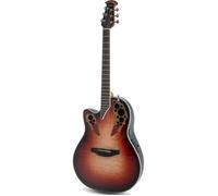Ovation CE44LX-1R Celebrity Elite Exotic Ruby Burst guitare électro-acoustique folk pour gaucher