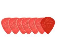 OVATION Médiators Diamond Picks Nylon Standard 351 - Super Grip - Pointe ronde - Set de 7 (6+1 Sharp Tip gratuit) - 0,60 mm - coral red - rouge - Made in Czech Republic