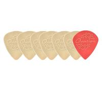 Ovation Diamond Picks Nylon Standard 351 Médiators - Super Grip - Pointe ronde - Set de 7 (6+1 Sharp Tip gratuit) - 0,46 mm - dry sand - beige - Made in Czech Republic