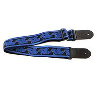 Ovation courroie guitare, sangle pour guitare, signature nylon, Motif "leaf", regal blue, bleu