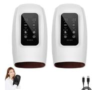 Ovawi Hand Massager, Smart Finger and Palm Massager, with 6 Massage Modes & 6 Intensity, Cordless Touchscreen Hands Massagers for Relaxation, Stiffness & Hands Fatigue (White * 2Pcs)