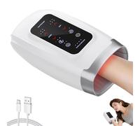 Ovawi Hand Massager - Smart Heating Gloves with 6 Modes & 6 Intensity, Full-Hand Heat & Compression for Cold and rleax Hands for Home, Office & Travel (White)