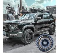 OVBNMO Jantes en alliage forgé 2 pièces 17-18 pouces - Compatibles avec Great Wall Haval DARGO 2020 2021 2022 2023 2024 - Roues de voiture modifiées(White,18in.)