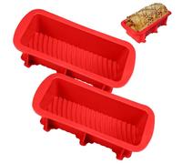 Moules à pain en silicone, 2 Pièces Moule a Cake, Moule en Silicone, Moule Pain, Moule Silicone Rectangulaire, Moule a Gateau Silicone Antiadhésif pour la Cuisson du Pain, Des Gateaux, Des Toasts