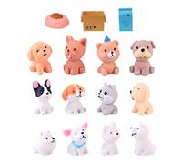 OVDGWC 15 Pièces D'Ornements pour Chiens, Décorations De Niveau De Dessin Animé Sucré, Desktopharger Angelavers, Mini Jouets Créatifs, Ornements De Décoration Animale Intéressants