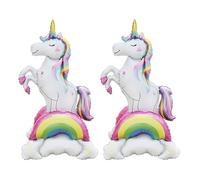 OVDGWC 2 Morceaux De Ballons À Cheval Arc-en-Ciel, Mignon De Cartons De Dessins Animés Flall, Ballons en Papier, Tir D'Accessoires De Fond, Décoration De Fête d'anniversaire De Filles