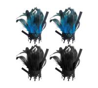 OVDGWC 2 Paires De Bracelets en Plumes, Bracelets Rétro, Bracelets Créatifs, Bracelets Gothiques, Accessoires De Costumes De Jeu De Rôle