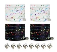 OVDGWC 2 Paires De Lacets, Lacets Élastiques Créatifs, Pas De Lacets, Universels Pour Hommes Et Femmes, Sangles Plates, Lacets De Sport, Chaussures