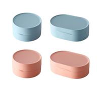 OVDGWC Boîte À Savon en 4 Parties, Boîte De Savon Simple Créative, Boîte À Mémoire Multifonctionnelle, Petits Conteneurs De Savon, Boîte À Savon De Voyage Confortable, Boîte À Savon en Plastique