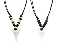 OVDGWC Collier 2Pcs Imitation Dent De Requin, Collier Vintage, Collier De Style Bohème, Collier De Personnalité De Mode, Collier De Conception Créative
