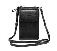 OVDGWC Morceau De Femmes - Poche De Téléphone Mobile, Sac À Main En Cuir Pu, Sac À Bandoulière Simple À La Mode, Mini-Sac Àboire (Noir)
