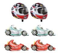 OVDGWC Morceaux De Ballons De Course, 2 Morceaux De Helmackons, Film en Aluminium -SED -Set, Ballon De Groupe De Garçons Ballon Fréquette, Décoration De La Fête De La Partie Automatique