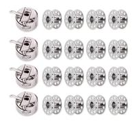 OVDGWC Oquille De Navette en 4 Pièces Et Bobines De 16 Parties, Accessoires De Machine À Coudre, Machines À Coudre des Pièces Métalliques, Boîte De Bobine De Machine À Coudre Domestique