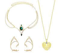 OVDGWC Paire De Clips d'oreille, 1 Casque Et 1 Collier, Accessoires Simples, Accessoires De Jeu De Rôle, Accessoires Élés, Accessoires De Vêtements