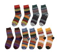 OVDGWC Paires De Chaussettes Tricotées Rétro, Chaussettes À Tube Moyen Classiques Et À La Mode, Chaussettes Chaudes D'Hommes, Respirant