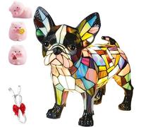 Oveallgo Katzenlampe Mosaik, Lampe De Table Led Vintage En RéSine, Lampe Chat Usb Faite Main, LumièRe Chaude Et Ambiante, IdéAle Pour Les Fans De Chiens Et De Chats (Chihuahua A)