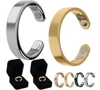 Oveallgo Sömni Bague pour femme ménopause, Acier inoxydable 316 (brillance durable), Aucune pierre précieuse