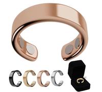 Oveallgo Vital Bague SöMni pour femme ménopause, thérapie magnétique réglable, convient pour les hommes et les femmes, pour perdre du poids, se détendre et soulager la fatigue, Acier inoxydable de