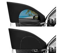 Ovege Lot de 2 Pare-Soleil pour fenêtre de Voiture - en Maille Respirante - Fermeture éclair - Universel - Convient à la Plupart (95%) des sièges Avant (côté Avant Moyen)