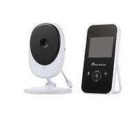 Ovegna BM2 : Babyphone Caméra Moniteur bébé sans Fil, Ecran LCD 2.4 ", Portée Transmission 100 Mètres, Vision Nocturne, Microphone Haut-Parleur, Capteur Température, Veilleuse, Berceuse, Rechargeable