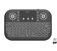 Ovegna i11 : Mini Clavier sans Fil AZERTY, Wireless 2.4Ghz, Touchpad, Rechargeable, Rétro-éclairée RVB, pour Smart TV, PC, Mac, Raspberry PI, manettes Laptop sous Windows, Android, MacOS et Linux