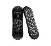 Ovegna R2 Télécommande Air Mouse Vocale avec Rétro-Éclairage, Mini Clavier, sans Fil, 2.4ghz, 6 Axes Gyroscope