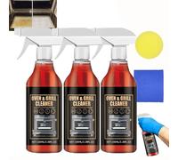 Oven and Grill Cleaner Spray,Oven Cleaner Heavy Duty Spray,All Purpose Degreaser, Four et Grill Cleaners Sprays,Removes Baked On Food and Burnt-In Grease Fast,for Ovens,Barbecues,Racks & Trays (3Set)