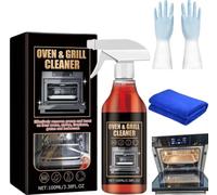 Oven and Grill Cleaner Spray,Oven Cleaner Heavy Duty Spray,All Purpose Fast-Acting Heavy-Duty Grill Degreaser Spray,Removes Baked on Food and Burnt-In Grease Fast,For Ovens,Barbecues,Grills,Racks (1)