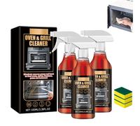 Oven and Grill Cleaner Spray, Oven Cleaner Heavy Duty Spray, Kitchen All Purpose Cleaners Sprays, Multi-purpose Cleaners for Microwave, Ovens, Grills, BBQ (3pcs)