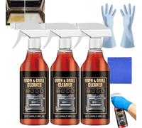 Oven Cleaner Heavy Duty,Grill & Barbecue Cleaner, Heavy Duty Oven Cleaners & Degreaser, Removes Baked On Food and Burnt-In Grease Fast, for Ovens, Barbecues, Grills, Racks & Trays (3set)