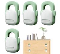 Oven Locks Child Safety, Baby Proof Latch, 2.17x3.09x0.89 Inches, Childs Stove Guard, Adhesive Locking System for Toddler Protection, Kitchen Appliance, Home Childproofing, White