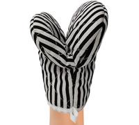 Oven Mitts - Heat Resistant Striped Microwave and Baking Kitchen Gloves with Duckbill, Oil Resistant High Temperature Cooking Mitts for Oven Grill BBQ Fryer Steamer