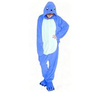 Ovender Kigurumi Deguisements Costume Pyjamas Cosplay Animaux Halloween Carnaval ou Spectacle de Noël Party Show Combinaison Unisexe Winter Zoo Adulte Femmes Hommes (S, Joint Bleu Clair)