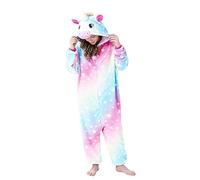 Ovender Kigurumi Deguisements Costume Pyjamas Cosplay Animaux Halloween Carnaval ou Spectacle de Noël Party Show Combinaison Unisexe Winter Zoo Adulte Femmes Hommes (S, Pony Licorne Rose Blanc)