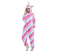 Ovender Kigurumi Deguisements Costume Pyjamas Cosplay Animaux Halloween Carnaval ou Spectacle de Noël Party Show Combinaison Unisexe Winter Zoo Adulte Femmes Hommes (M, Pony Licorne Arc-en-ciel F)