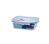 LocknLock Récipient de conservation alimentaire rectangulaire en verre transparent Menthe 2 l